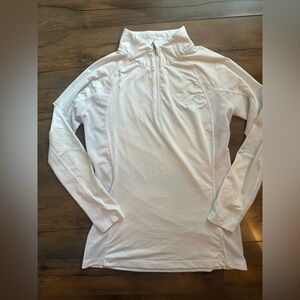 Aubrion White Quarter-Zip Long Sleeve Top – Size Medium